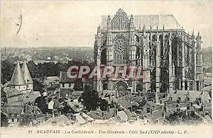 Carte Postale Ancienne Beauvais La Cathédrale vue générale Cote Sud (XIIIe Siecle)
