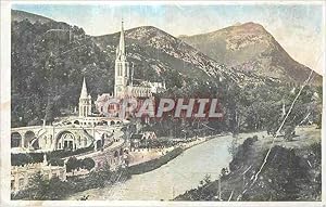 Carte Postale Ancienne Lourdes La Basilique et le Gave