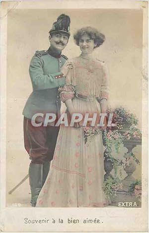 Image du vendeur pour Carte Postale Ancienne Souvenir a la bien Aimee Militaria mis en vente par CPAPHIL