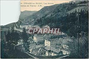 Carte Postale Ancienne Uriage les Bains Les Hôtels Avenue de Vizille