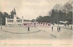 Bild des Verkufers fr Carte Postale Ancienne Lyon Monument des Legionnaires du Rhone a l'Entre du Parc de la Tete d'Or zum Verkauf von CPAPHIL