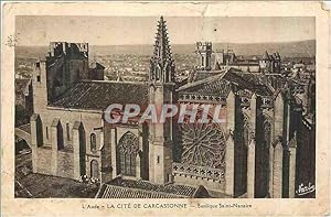 Carte Postale Ancienne L'Aude La Cite de Carcassonne Basilique Saint Nazaire