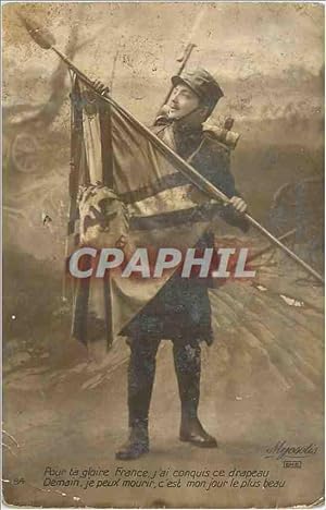 Image du vendeur pour Carte Postale Ancienne Pour la Gloire j'ai Conquis ce Drapeau Militaria mis en vente par CPAPHIL