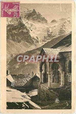 Image du vendeur pour Carte Postale Ancienne Le Lautaret Route des Alpes La Meije (3987 m) vue de la Chapelle des Terrasses mis en vente par CPAPHIL