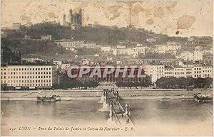 Imagen del vendedor de Carte Postale Ancienne Lyon Pont du Palais de Justice et Coteau de Fourviere a la venta por CPAPHIL