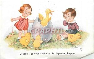 Image du vendeur pour Carte Postale Ancienne Coucou Je vous Souhaite de Joyeuses Pques mis en vente par CPAPHIL