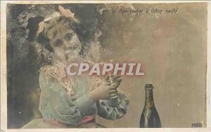 Image du vendeur pour Carte Postale Ancienne Le Champagne a votre Sante mis en vente par CPAPHIL