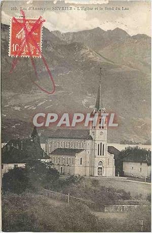 Bild des Verkufers fr Carte Postale Ancienne Lac d'Annecy Sevrier L'Eglise et le Fond du Lac zum Verkauf von CPAPHIL