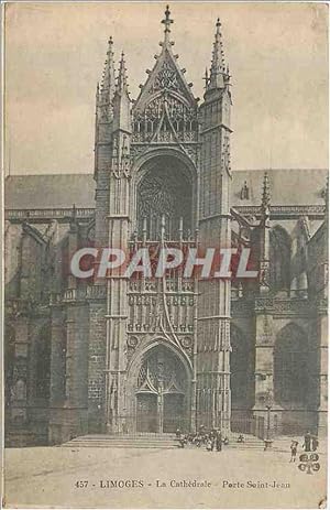 Carte Postale Ancienne Limoges La Cathédrale Porte Saint Jean