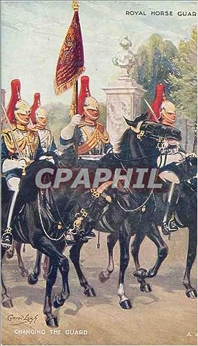 Carte Postale Ancienne Royal Horse Guard Changing the Guard Militaria