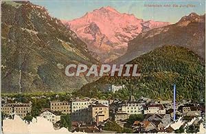 Bild des Verkufers fr Carte Postale Ancienne Interlaken und die Jungfrau zum Verkauf von CPAPHIL