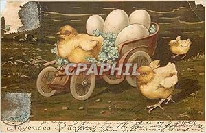 Image du vendeur pour Carte Postale Ancienne Joyeuses Pques Poussins ?ufs mis en vente par CPAPHIL