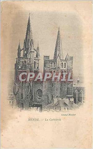 Carte Postale Ancienne Mende La Cathédrale