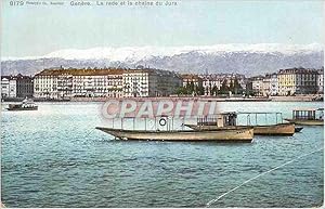 Bild des Verkufers fr Carte Postale Ancienne Geneve La Rade et la Chaine du Jura zum Verkauf von CPAPHIL