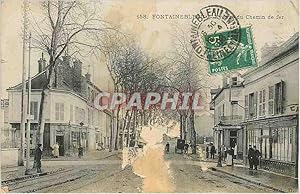 Carte Postale Ancienne Fontainebleau Avenue du Chemin de Fer