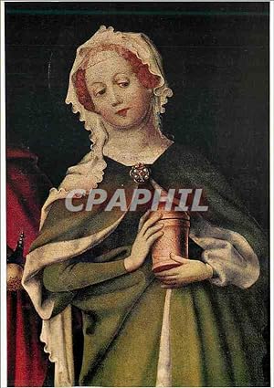 Bild des Verkufers fr Carte Postale Moderne Stephan Lochner (Um 1410 1451) Heilige Magdalena aus dem linken Flugel des Wetgerichtsaltares um 1435 zum Verkauf von CPAPHIL