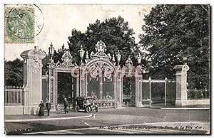 Lyon Carte Postale Ancienne L'entrée principale du parc de la Tete d'or