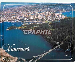 Carte Postale Moderne Vancouver Canada Stunning aerial view Feating the Lion's Gate