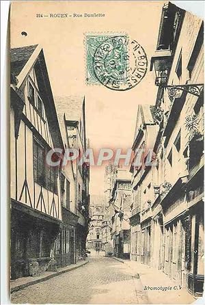 Carte Postale Ancienne Rouen Rue Damiette