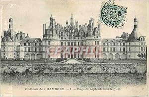 Bild des Verkufers fr Carte Postale Ancienne Chteau de Chambord Faade Septentrionale (face) zum Verkauf von CPAPHIL