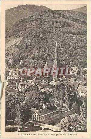 Carte Postale Ancienne Thann avec Stauffen vue prise du Bangen