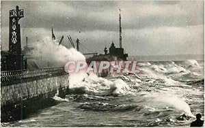 Carte Postale Moderne Le Havre La Jetée Nord Effet de Mer