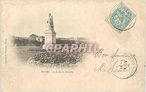 Seller image for Carte Postale Ancienne Tours La Statue de Descartes (carte 1900) for sale by CPAPHIL