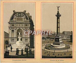 Image du vendeur pour Carte Postale Ancienne Fontaine Saint Michel et Colonne de 14 Juillet mis en vente par CPAPHIL