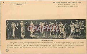 Seller image for Carte Postale Ancienne Le Velay Illustre 103 105 La Danse Macabre de la Chaise Dieu Peinture Murale du XVe Siecle for sale by CPAPHIL