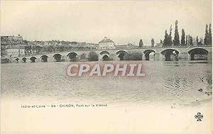 Imagen del vendedor de Carte Postale Ancienne Chinon Indre et Loire Pont sur la Vienne (carte 1900) a la venta por CPAPHIL