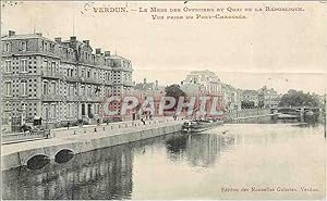 Imagen del vendedor de Carte Postale Ancienne Verdun Le Mess des Officiers et Quai de la Republique vue prise du Pont a la venta por CPAPHIL