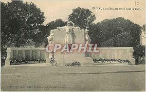 Carte Postale Ancienne Epinal a ses Enfants Morts pour la Patrie Militaria