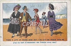 Image du vendeur pour Carte Postale Ancienne J'ai eu Tort d'emmener ma Femme avec Moi Illustrateur mis en vente par CPAPHIL