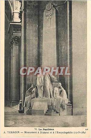 Imagen del vendedor de Carte Postale Ancienne Le Pantheon A Terroir Monument a Diderot et a l'Encyclopedie (1713 1784) a la venta por CPAPHIL