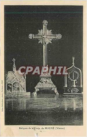 Carte Postale Ancienne Reliques de la Croix de Migne (Vienne)