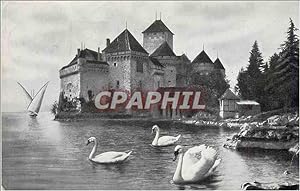 Imagen del vendedor de Carte Postale Moderne Lac Leman Chteau de Chillon Cygnes Bateau a la venta por CPAPHIL