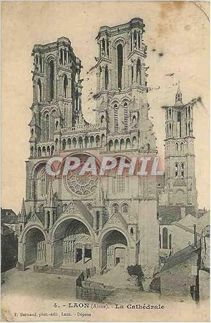 Carte Postale Ancienne Laon (Aisne) La Cathédrale