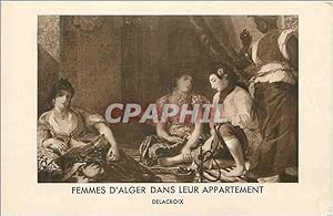 Bild des Verkufers fr Carte Postale Ancienne Femme d'Alger dans Leur Appartement Delacroix zum Verkauf von CPAPHIL
