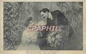 Seller image for Carte Postale Ancienne J'ai Cueilli des fleurs dont le Parfum grise Pour que de Bonheur votre ame s'irise for sale by CPAPHIL