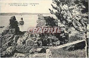 Imagen del vendedor de Carte Postale Ancienne le de Brehat (C du N) Les Rochers et la Tour Min Joliguet a la venta por CPAPHIL