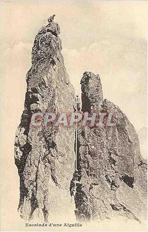Bild des Verkufers fr Carte Postale Ancienne Escalade d'une Aiguille Alpinisme zum Verkauf von CPAPHIL
