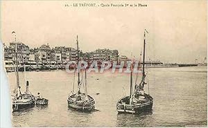 Image du vendeur pour Carte Postale Ancienne Le Treport Quais Francois 1er et le Phare Bateaux mis en vente par CPAPHIL