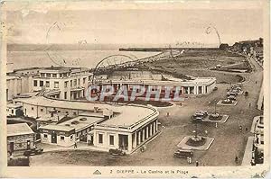 Carte Postale Ancienne Dieppe Le Casino et la Plage