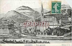 Carte Postale Ancienne Lourdes vue générale