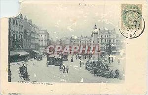 Bild des Verkufers fr Carte Postale Ancienne Lille Le Grand Place et la Colonne Tramway zum Verkauf von CPAPHIL