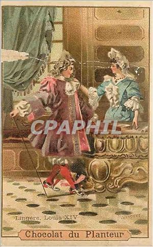Bild des Verkufers fr Chromo Lingere Louis XIV Chocolat du planteur zum Verkauf von CPAPHIL