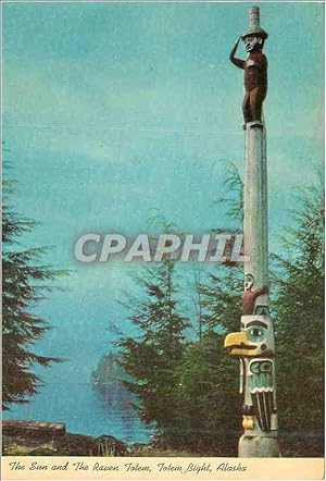 Carte Postale Moderne Alaska The Sun and the Raven Totem Bight