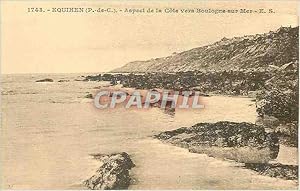 Carte Postale Ancienne Equihen (P de C) Aspect de la Cote vers Boulogne sur Mer