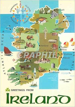 Carte Postale Moderne Greetings from Ireland an Island is the Most Westerly Country in Europe