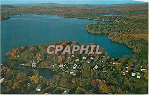 Carte Postale Moderne Wayne Maine Aerial View of the Village Center Showing the Mill Pond and Lak...